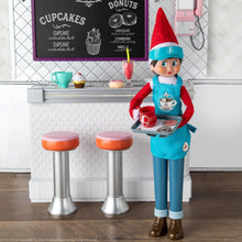 Load image into Gallery viewer, The Elf on The Shelf - Magi-Freeze Stand Up Complete Set: Cocoa to Go Barista, Polar Power Hero Set, Holiday Hipster, Retro Rad ’80s Gear, & Glitzy Gala Dress