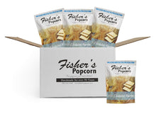 Load image into Gallery viewer, Fisher's Popcorn 4-Pack (3 oz. per bag) - Aged Sharp White Cheddar