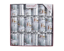 Load image into Gallery viewer, Robin Reed English Holiday Christmas Crackers - Frosted Forest, 6 Count