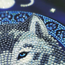 Load image into Gallery viewer, Crystal Art Diamond Painting Notebook - Lunar Wolf