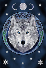 Load image into Gallery viewer, Crystal Art Diamond Painting Notebook - Lunar Wolf