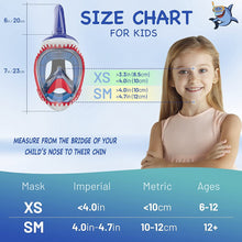 Load image into Gallery viewer, NEBIBO Kids Snorkel Face Mask Snorkeling Detachable Camera Mount - Blue - SM