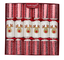 Load image into Gallery viewer, Robin Reed English Holiday Christmas Crackers - Racing Reindeer, 6 Count