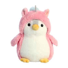 Load image into Gallery viewer, Aurora Pompom Penguin Plush Set of 3: Dino, Dragon and Unicorn 7”
