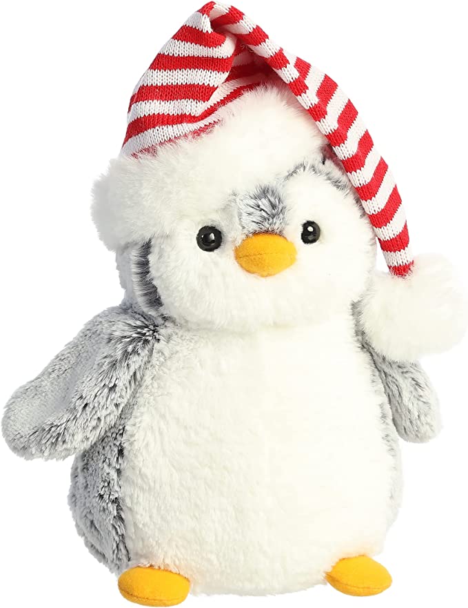 Aurora World - Pompom Penguin - 9'' Pompom Penguin W/ Hat, White