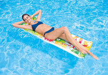 Load image into Gallery viewer, Intex Set of 3 Tropical Themed 72" Inflatable Floating Pool Air Mattresses, with Drawstring Bag