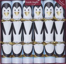 Load image into Gallery viewer, Robin Reed English Holiday Christmas Crackers - Racing Penguins, 6 Count