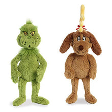 Load image into Gallery viewer, Aurora World Plush Bundle of 2, 18" Grinch, and 18" Max with Antler