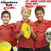 Load image into Gallery viewer, Thin Air Brands Anywhere Ball Brand Kids Foam Football - Super Soft for Junior Football - Yellow