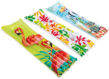 Load image into Gallery viewer, Intex Set of 3 Tropical Themed 72" Inflatable Floating Pool Air Mattresses, with Drawstring Bag