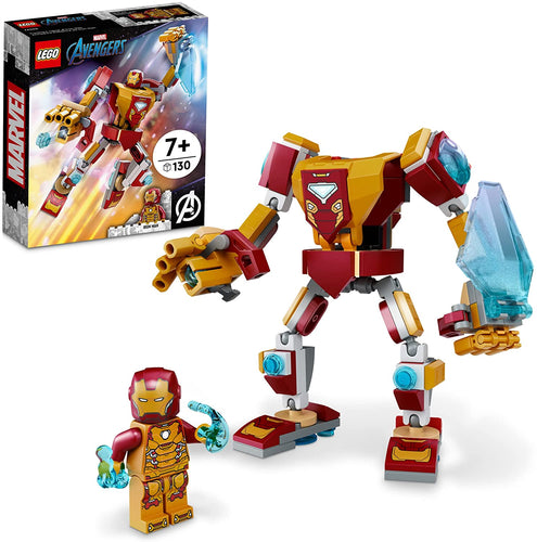 LEGO Marvel Iron Man Mech Armor Building Kit; Collectible Mech and Minifigure for Iron Man Fans Aged 7+ (130 Pieces)