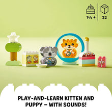 Load image into Gallery viewer, LEGO DUPLO My First Puppy & Kitten Building Toy with Sounds