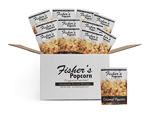 Fisher's Popcorn | Caramel Flavor | 2oz Bag | 12-Pack