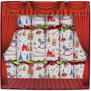 Robin Reed English Holiday Christmas Crackers - Toy Town, 6 Count