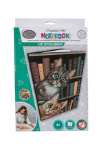 Load image into Gallery viewer, Crystal Art Diamond Painting Notebook - Cats in The Library