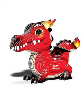 Red Dragon 3D Cardboard Model Kit Eugy New