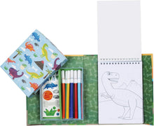 Load image into Gallery viewer, Schylling - Tiger Tribe: Dinosaurs Coloring Set - Take Along Travel Art Kit