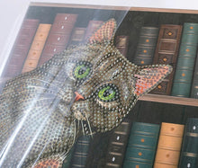 Load image into Gallery viewer, Crystal Art Diamond Painting Notebook - Cats in The Library