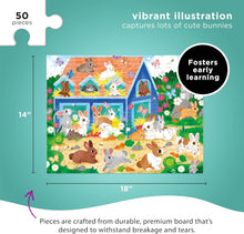 Load image into Gallery viewer, Crocodile Creek Bunny House Puzzle, 50-Pieces