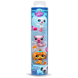 Schylling - Littlest Pet Shop Pet Trio: Seagull, Otter, & Lhasa Apso