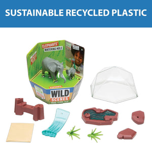 PlayMonster - Wild Scenes: Elephants’ Watering Hole Grow & Play Kit