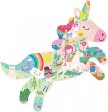 Load image into Gallery viewer, Floss &amp; Rock Unicorn-Shaped Puzzle &amp; Box, 40-Pieces