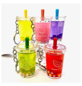 Fruit Boba Drink Keychain