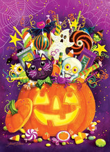 Load image into Gallery viewer, Cobble Hill 350 Piece Family Jigsaw Puzzle - Tricky Treats (Poster Included)