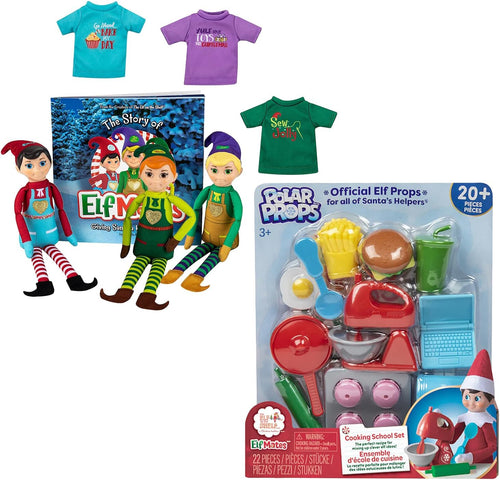 The Elf on the Shelf Elf Mates Bundle: Elf Mates Super Combo and Polar Props Cooking School Set