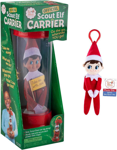 The Elf on The Shelf Travel Set: Scout Elf Carrier and Plushee Pal Mini Clip-On