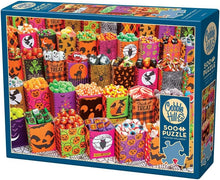 Load image into Gallery viewer, Cobble Hill 500 Piece Jigsaw Puzzle - Halloween Treats (Poster Included)