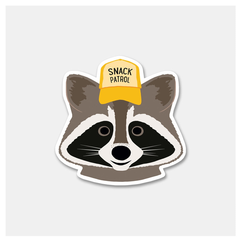 Raccoon Snack Patrol Sticker