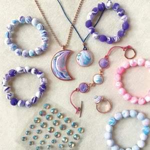 Bright Stripes - Wish Craft: Marble Moon DIY Jewelry Kit