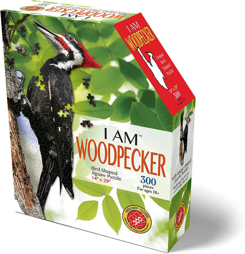 Madd Capp I AM WOODPECKER Animal-Shaped Jigsaw Puzzle, 300 Pieces