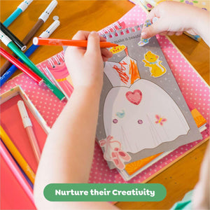 Schylling - Tiger Tribe: Ballet Coloring Set - Take Along Travel Art Kit