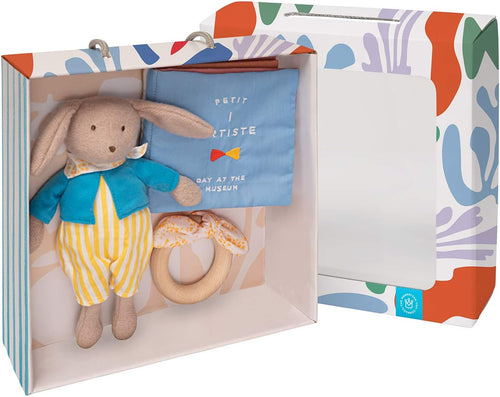 The Manhattan Toy Company - Petit Artist: Bunny Doll, Soft Book & Wooden Teether Gift Set