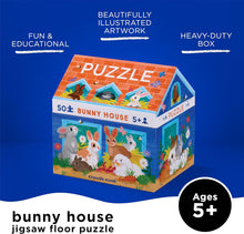 Load image into Gallery viewer, Crocodile Creek Bunny House Puzzle, 50-Pieces