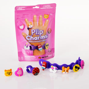 Fat Brain Toys - Plip Charms Party Pack (3 Bracelets, 3 Rings, and 24 Charms)