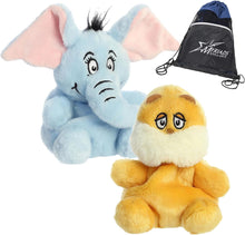 Load image into Gallery viewer, Aurora Palm Pals Dr. Seuss - Horton &amp; Lorax 5&quot; Plush with Exclusive Drawstring Bag