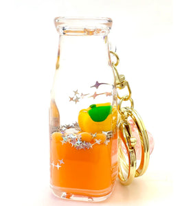 Fruit Bottle Floaty Keychain