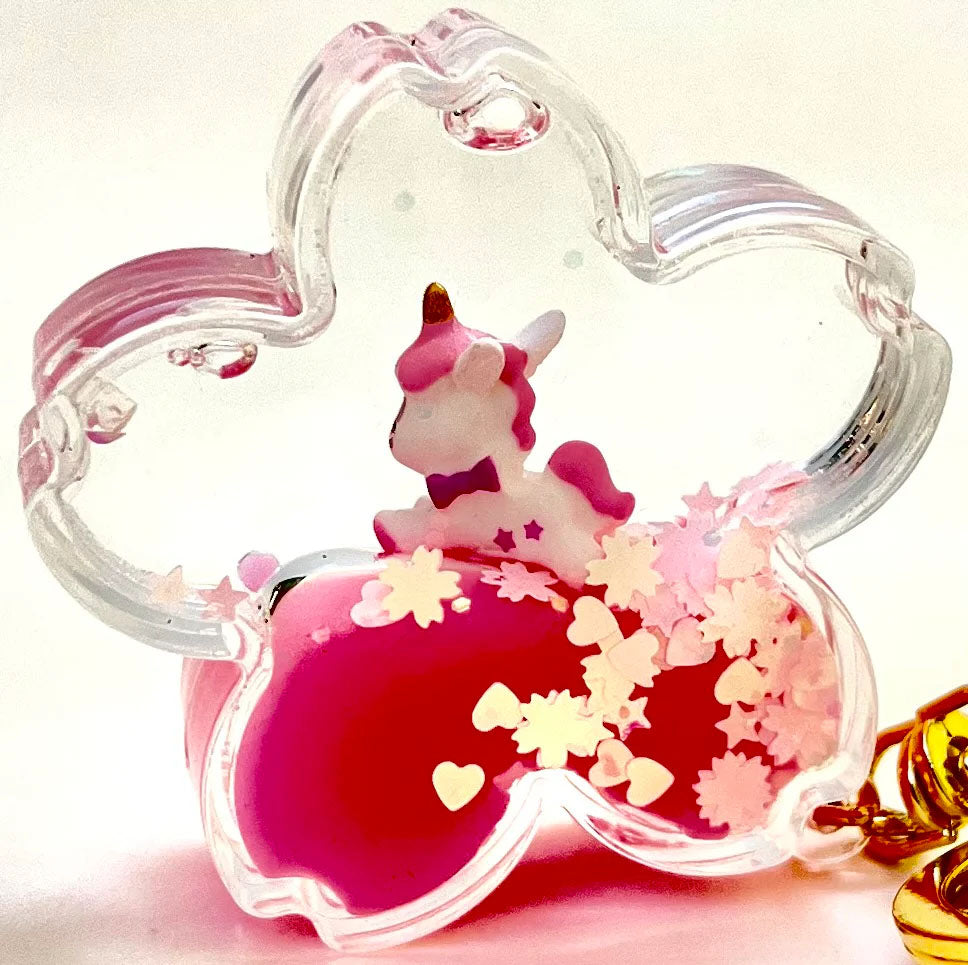 Unicorn Flower Floaty Keychain