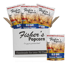 Load image into Gallery viewer, Fisher&#39;s Popcorn | Old Bay Seasoned Caramel Flavor | 10oz Bag | 4-Pack