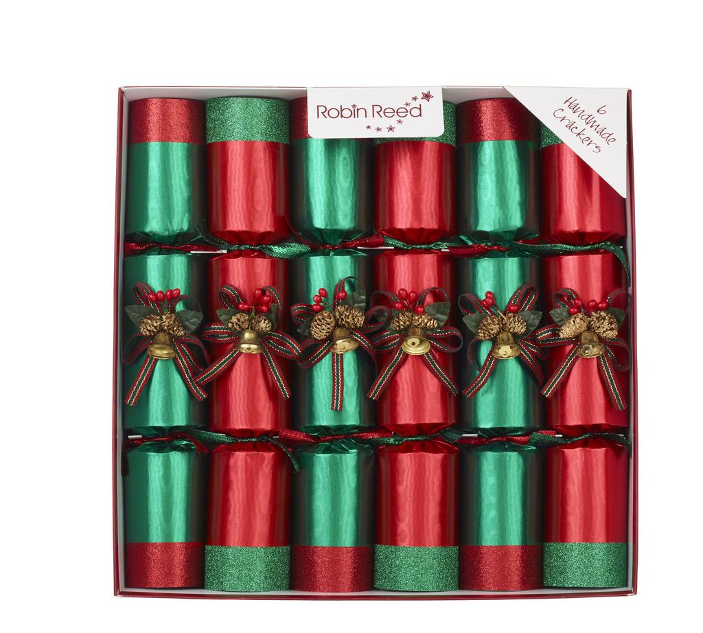 Robin Reed Ring O Bells Red & Green Party Crackers