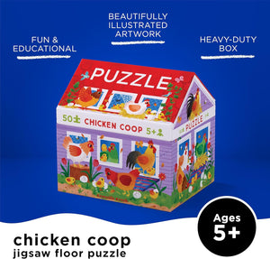 Crocodile Creek Chicken Coop Puzzle, 50-Pieces