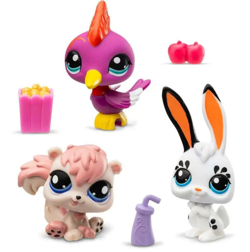 Schylling - Littlest Pet Shop Pet Trio: Bunny, Squirrel, & Woodpecker
