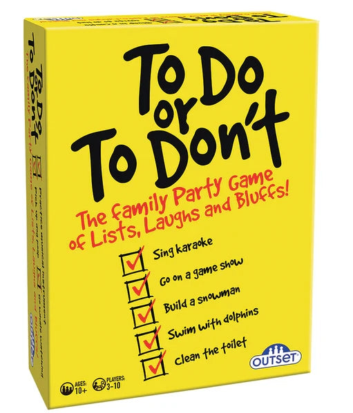 To Do or To Don't: The Family Party Game of Lists, Laughs & Bluffs!