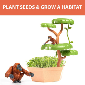 PlayMonster - Wild Scenes: Orangutans’ Treetop Adventure Grow & Play Kit