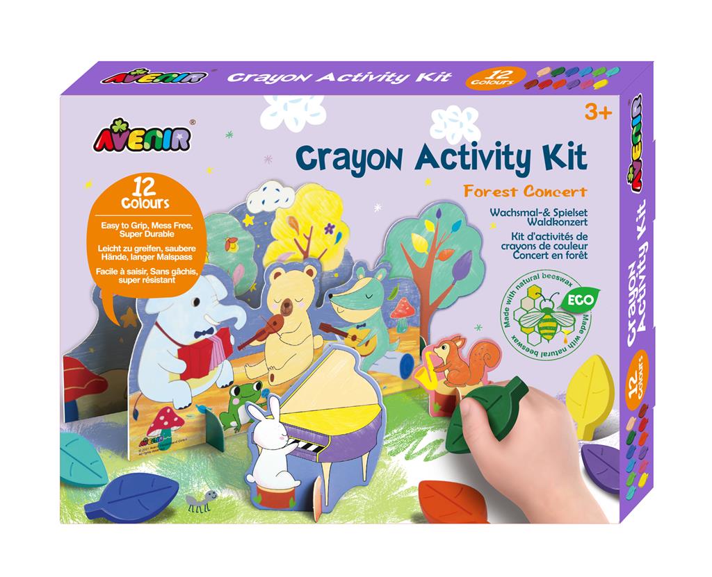 Avenir Crayon Activity Kit - Forest Concert, 12 Colors