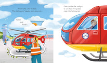 Load image into Gallery viewer, Usborne Peek Inside Board Book - How a Helicopter Works