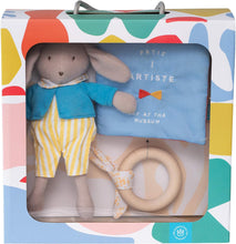 Load image into Gallery viewer, The Manhattan Toy Company - Petit Artist: Bunny Doll, Soft Book &amp; Wooden Teether Gift Set